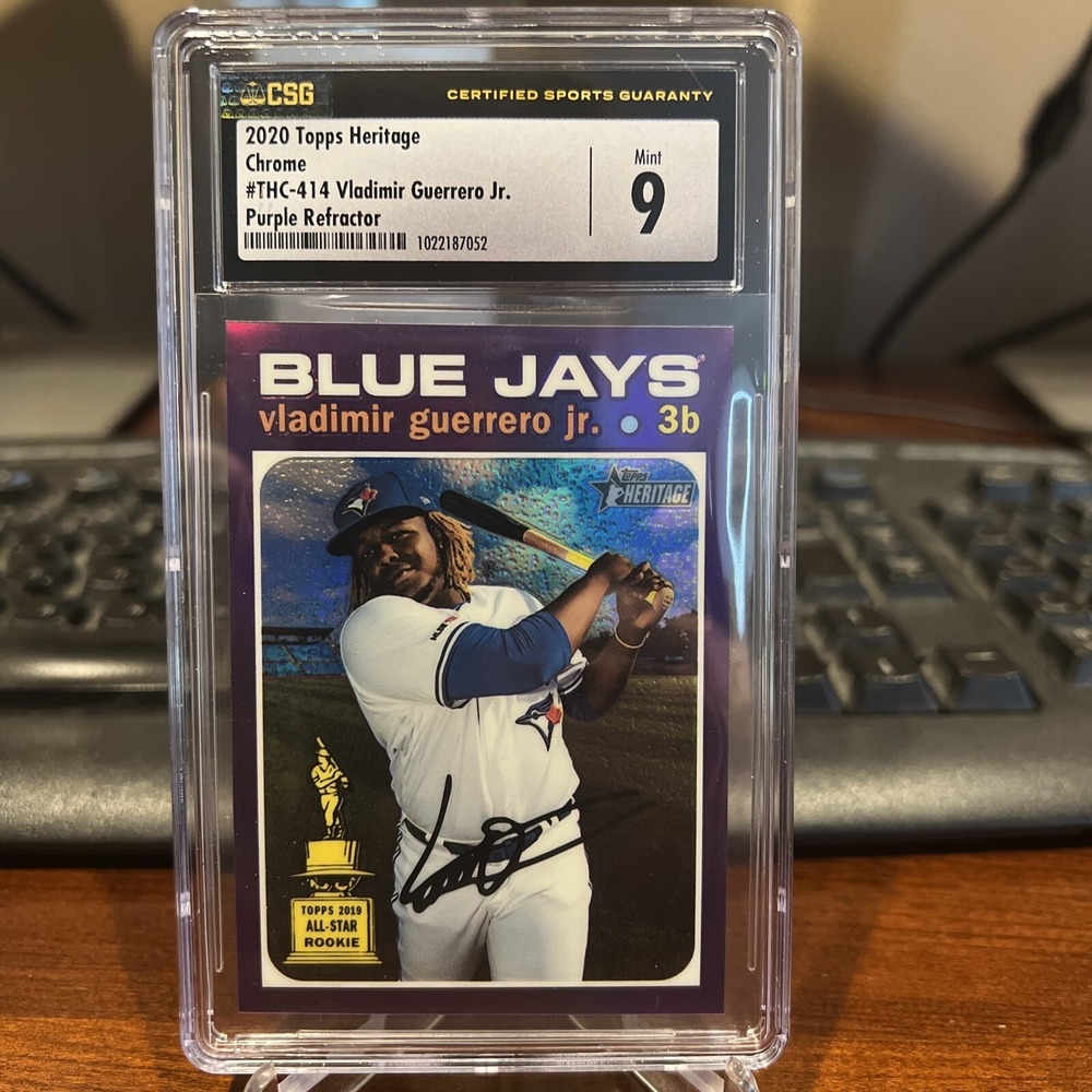 2020 TOPPS CHROME HERITAGE VLADIMIR GUERRERO JR. PURPLE REFRACTOR THC-414 CSG 9